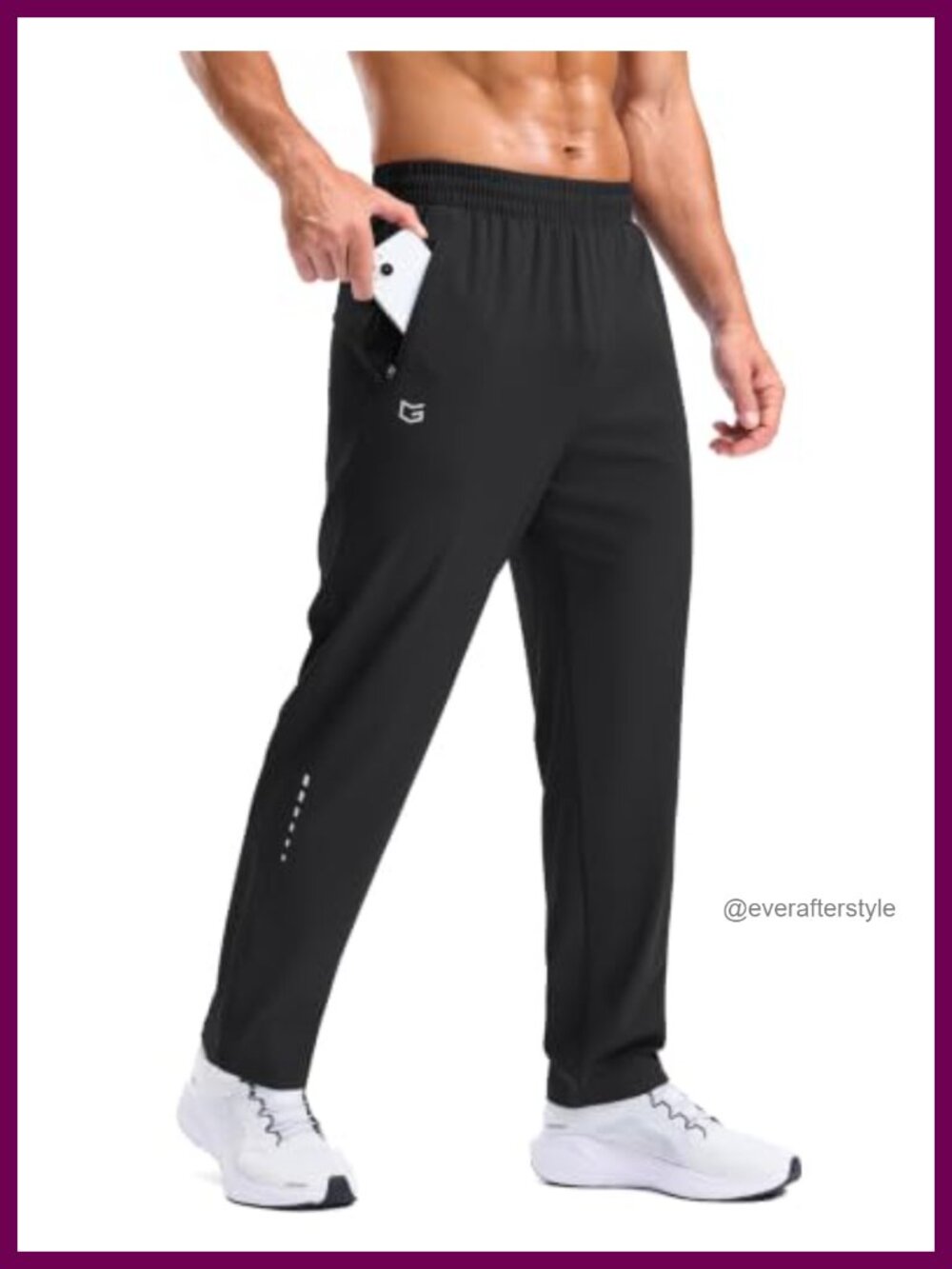 Men's Lightweight Athletic Sweatpants Zip Pockets Running Joggers